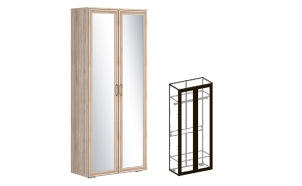 Шкаф 2х створчатый 440 Бруно фото 2